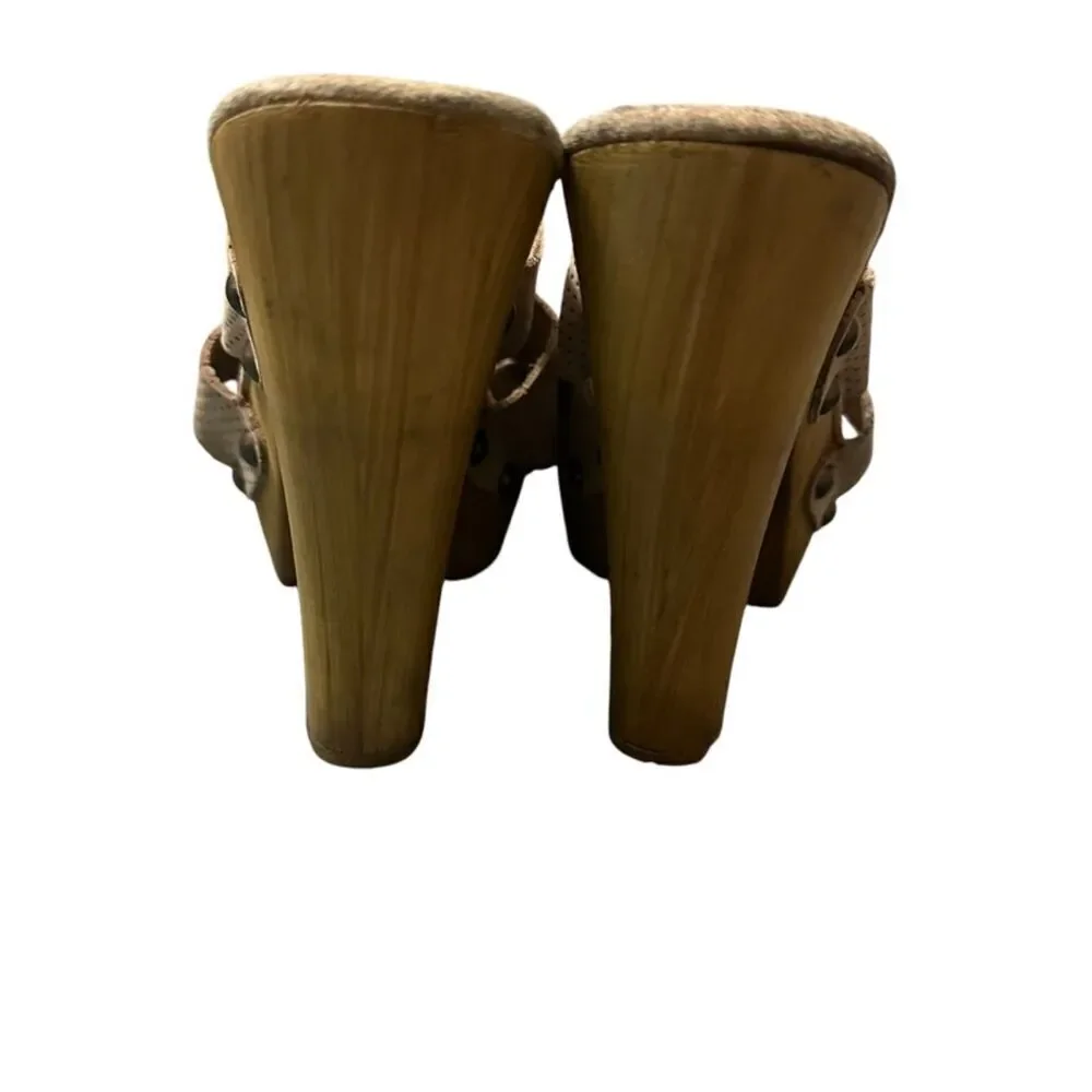 Sbicca Adina Platform‎ Heel Women's 8 Light Brown 5